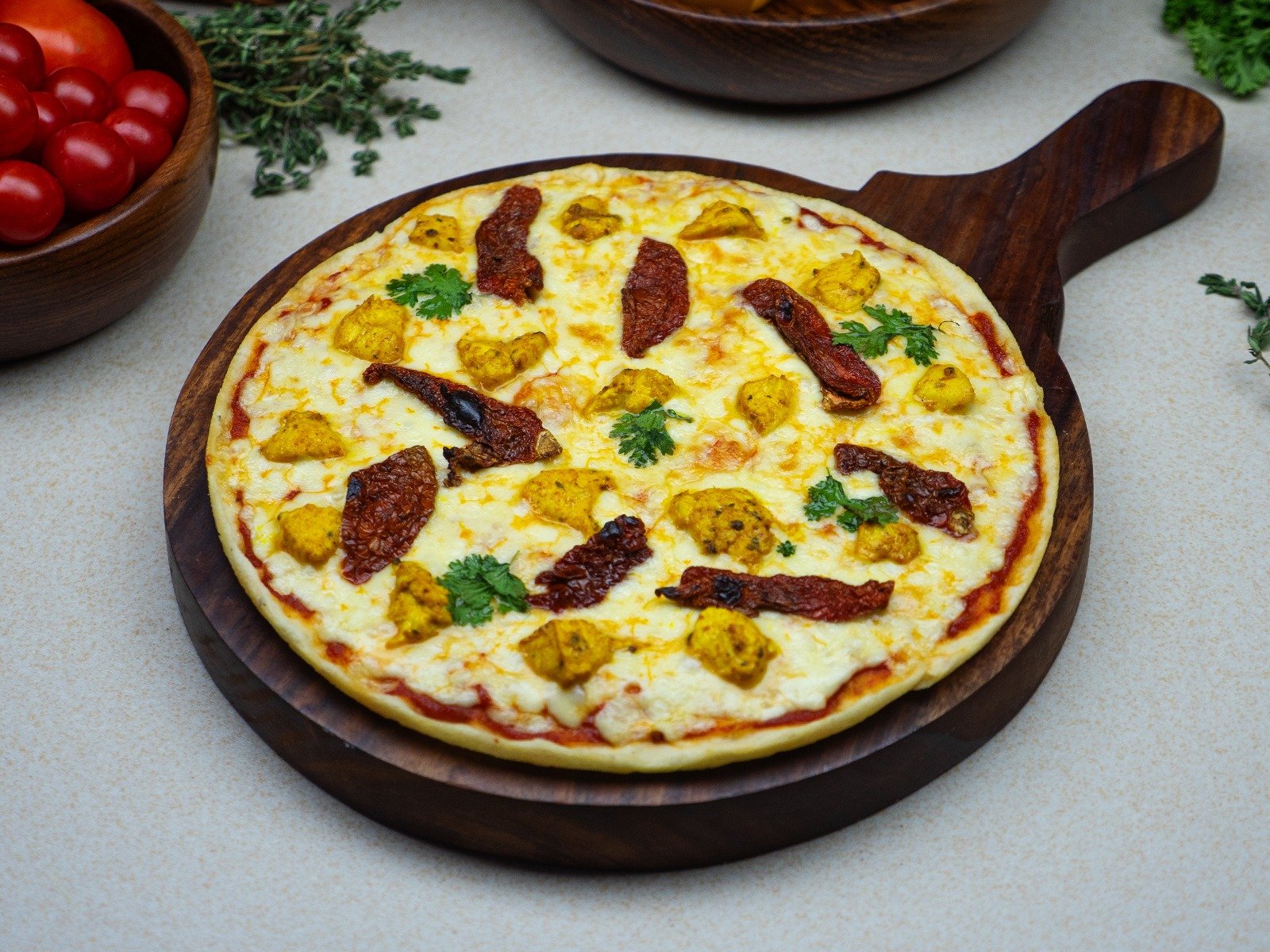 Chatpata Chicken Pizza