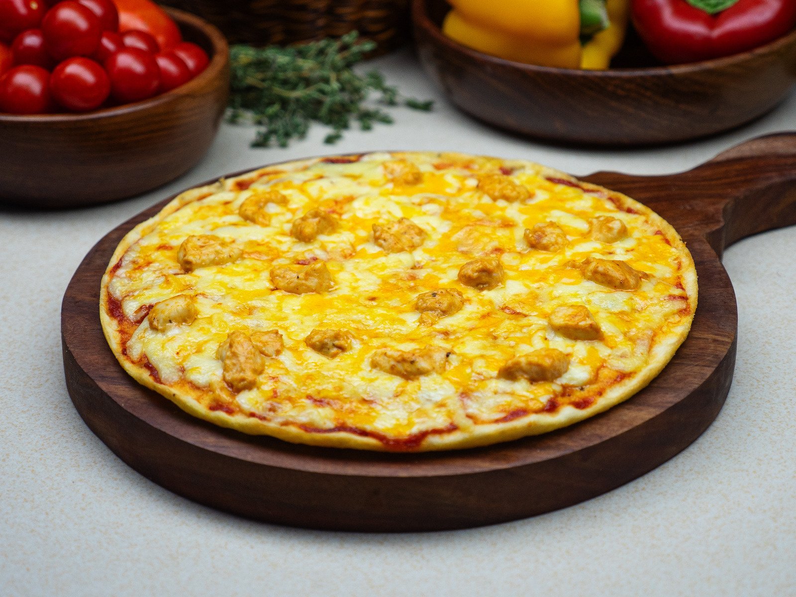 Four Cheese Chicken Pizza